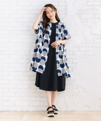 ＜sab street my standard (Women/大きいサイズ)＞サークルプリントチュニック　３３ー３０ー９６７３