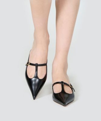 CUORE Tストラップパンプス 3．5cm BLACK