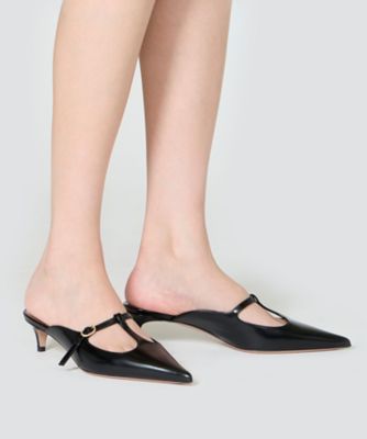 CUORE Tストラップパンプス 3．5cm BLACK