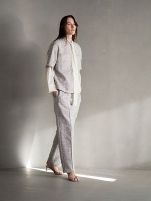 ＜ebure (Women)＞ポリエステルコットンツィード　パンツ　４１００６００２６５