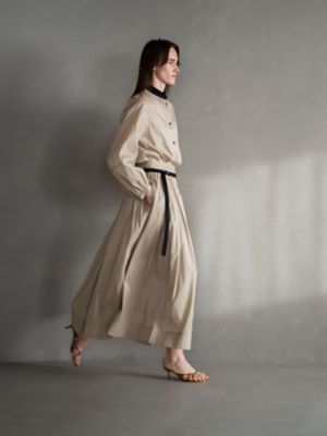 ＜ebure (Women)＞シルクコットンスルーストライプ　スカート　４１１０５０００８７