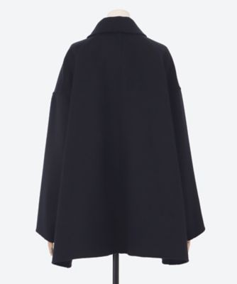 ebure エブール　リュクスシャルムビーバー ケープコート　グレー36サイズ ebure エブール リュクスシャルムビーバー ケープコート グレー