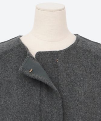 ebure エブール　リュクスシャルムビーバー ケープコート　グレー36サイズ ebure エブール リュクスシャルムビーバー ケープコート グレー