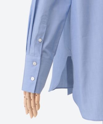 ★美品★ebure(エブール)コットン混　袖コンシャスシャツ　カーキ　36サイズ エッセンシャルコットン シャツ 9910700295 | ebure