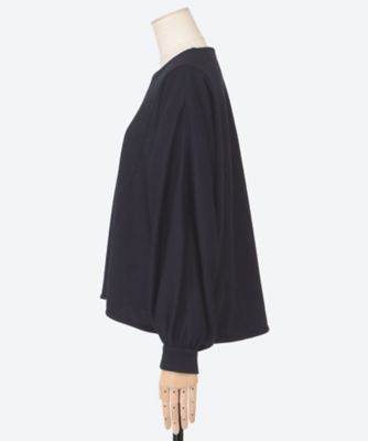 ebure エブール☆ボウタイケープライクカットソー 38 オフホワイト