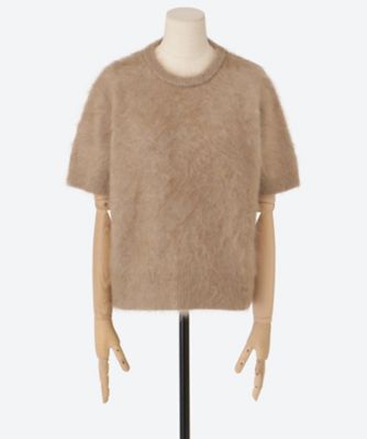 D カシミヤ カシミア ニット セーター トップス シャツ 半袖 ベージュ 17099697356930.jpg