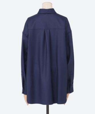【美品】セオリー　20AW　ライトサキソニーチュニックシャツ　ウール（1498） 美品】セオリー 20AW ライトサキソニーチュニックシャツ ウール