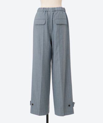 スパングルウールストライプ ワイドパンツ 4210600553