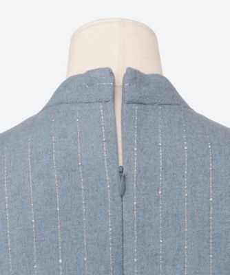 スパングルウールストライプワンピース 4210300266 | ebure