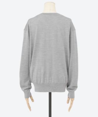 ハイゲージウールシルクVネックニット 4210800482 | ebure