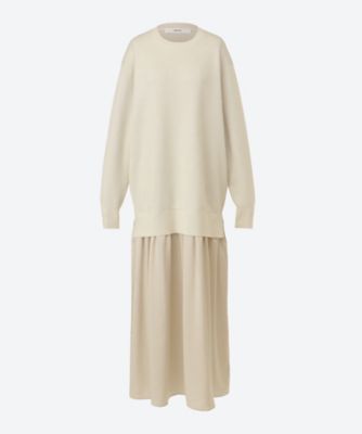 エブールebure ブライトスポンジーニット オールインワン 2023SS 美品 エブール 23SS ブライトスポンジ―ニットオールインワン