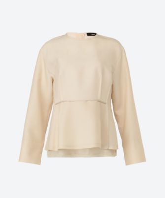 エブール　シルクウールツイル レイヤードブラウス シルクウール ツイルブラウス | ebure (Women)/エブール | 三越