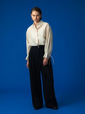 ＜ebure (Women)＞ライトウールシルクシャツ　４３１０７００２３５