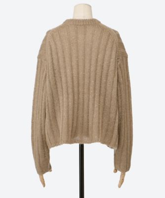 モヘヤ混スパンコールニット 4210800541 | ebure (Women