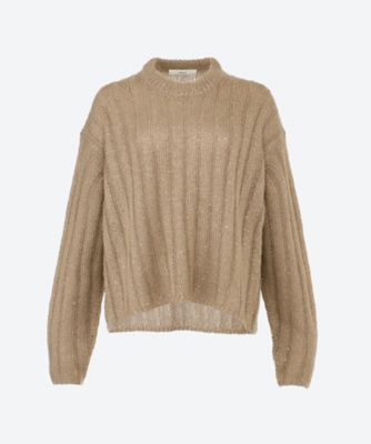 ＜ebure (Women)＞モヘヤ混スパンコールニット　４２１０８００５４１