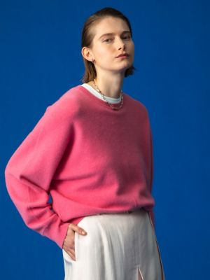 ＜ebure (Women)＞ハイゲージカシミアクルーネックセーター　４３１０８０００５９