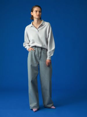 ＜ebure (Women)＞ハイゲージカシミアポロ襟デザインセーター　４３１０８０００６０