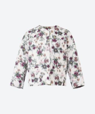 ＜ebure (Women)＞フェードフラワージャカードジャケット　４３１０４００１３５