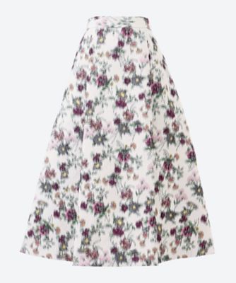 ＜ebure (Women)＞フェードフラワージャカードスカート　４３１０５００１３７