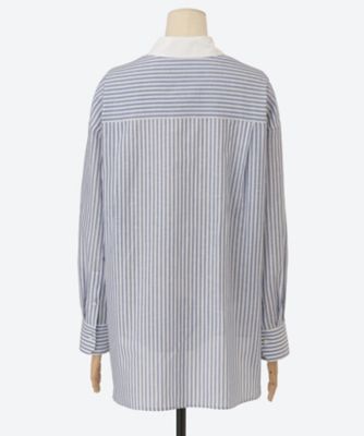 コットンリネンストライプシャツ 4310700572 | ebure (Women