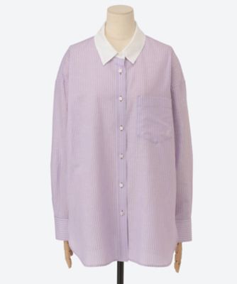 コットンリネンストライプシャツ 4310700572 | ebure (Women