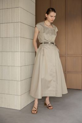 ＜ebure (Women)＞コットンシャンブレーツイルスカート　４３１０５００２２０