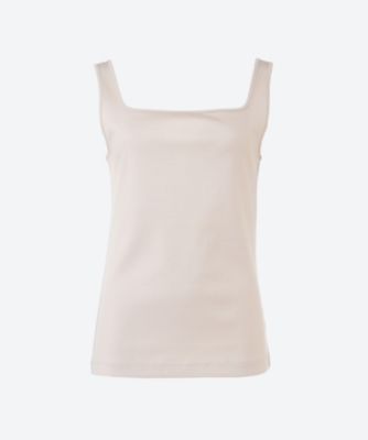 ＜ebure (Women)＞コットンフライススクエアネックトップス　４３１０９００４７３