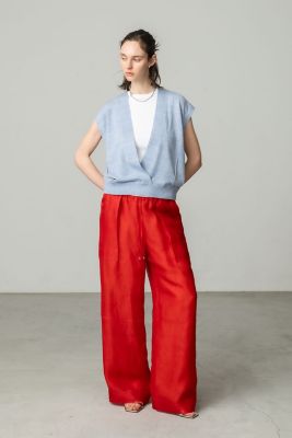 新品　エブール ebure 今季　完売　シルクテープハンドニット タンクトップ エブール ebure 完売 シルクテープハンドニット タンクトップ 【公式通販】