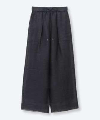 エブール✨タグ付未使用✨ボタニカル リネン パンツ 38 定価4.7万 リネンシルクシアー パンツ 4310600614 | ebure (Women