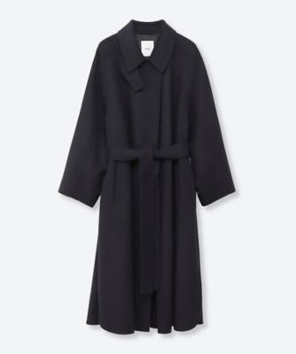 リュクスシャルムビーバーベルト付きロングコート