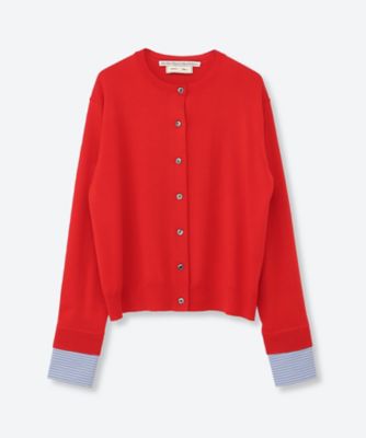 【美品】ebure ロンハーマンコラボカーディガン ebure×Ron Herman シャツファブリックコンビニット