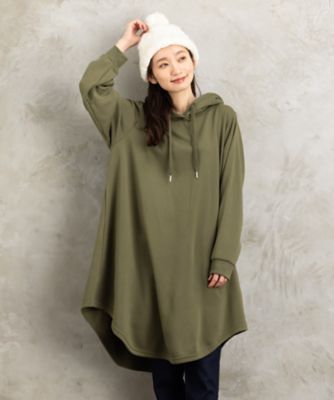 ＜sab street my standard (Women/大きいサイズ)＞【ｓａｂｓｔｒｅｅｔ　ｂｉｓ】裏起毛フーディチュニック　３５－３６－００１５