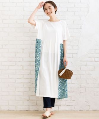 ＜sab street my standard (Women/大きいサイズ)＞ぼかしドット切り替えワンピース　３３－３６－９２１７
