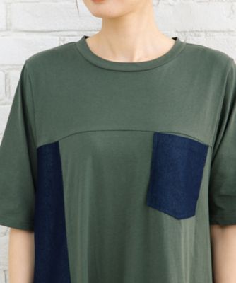 FONTLAB ライトデニムドッキングワンピース 33ー36ー