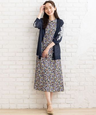 フラワーコード刺繍カーディガン | sab street my standard (Women