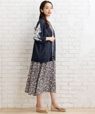 フラワーコード刺繍カーディガン | sab street my standard