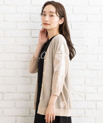 フラワーコード刺繍カーディガン | sab street my standard