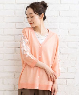 フラワーコード刺繍カーディガン | sab street my standard