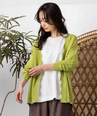 ＜sab street my standard (Women/大きいサイズ)＞抗菌・防臭・ＣＯＯＬ・ＵＶ　スカラップカーディガン　３３－５０－１１９９