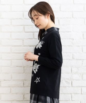 星座モチーフ刺繍カーディガン