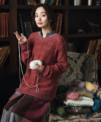 ＜sab street my standard (Women/大きいサイズ)＞透かし編みホールガーメントニット　３３－５１－１１８８