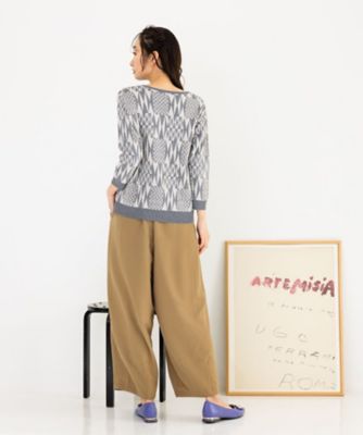 ＦＯＮＴＬＡＢ　ジオメトリックブークレージャカードニットセーター　プラスサイズ