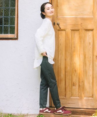 FONTLAB フラワーレースジャカードニット プラスサイズ 33ー