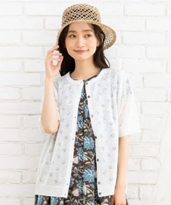 ＜sab street my standard (Women/大きいサイズ)＞透かし柄ラメカーディガン　３３－５３－１２２６