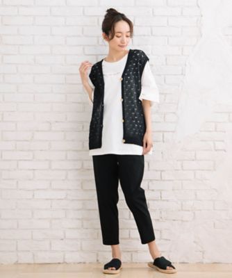 ＭＡＤＥ　ＩＮ　ＪＡＰＡＮ　ｃａｍｉｆｉｎｅホールガーメントアイレットニットベスト　３３ー５３ー１２７４