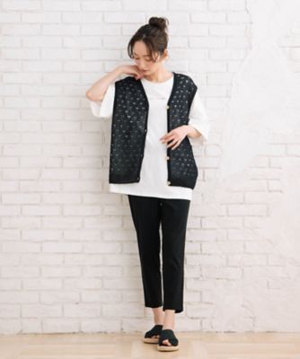 ＭＡＤＥ　ＩＮ　ＪＡＰＡＮ　ｃａｍｉｆｉｎｅホールガーメントアイレットニットベスト　３３ー５３ー１２７４