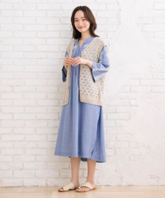 ＭＡＤＥ　ＩＮ　ＪＡＰＡＮ　ｃａｍｉｆｉｎｅホールガーメントアイレットニットベスト　３３ー５３ー１２７４