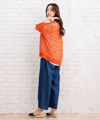 ＭＡＤＥ　ＩＮ　ＪＡＰＡＮ　ストローヤーンホールガーメント透かし編みボレロ　３３５３１２７６