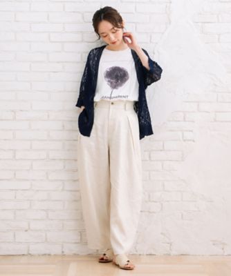 ＭＡＤＥ　ＩＮ　ＪＡＰＡＮ　ストローヤーンホールガーメント透かし編みボレロ　３３５３１２７６