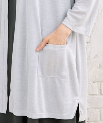 FONTLAB アンチピリング 着流しロングカットカーディガン 33